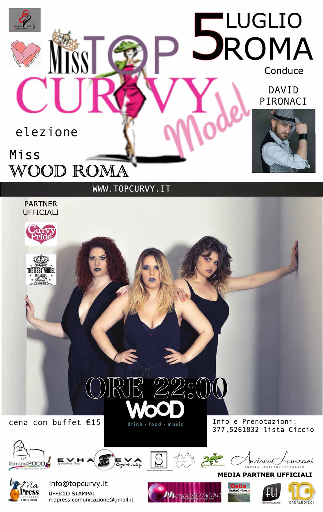 La semifinale Miss Top Curvy a Roma per aspiranti Curvy Model 